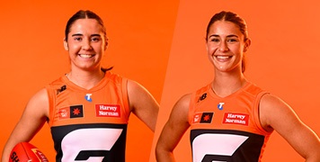 Meet GWS GIANTS players Yasmeen Janschek and Zarlie Goldsworthy