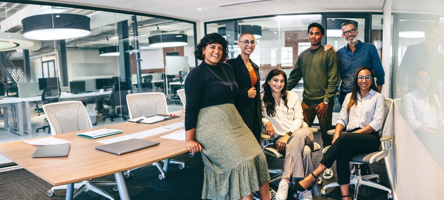 Team of diverse business people Team of diverse business people