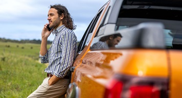 Ute driver in a rural NZ location