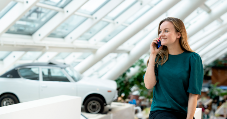 Woman is talking on phone Woman is talking on phone