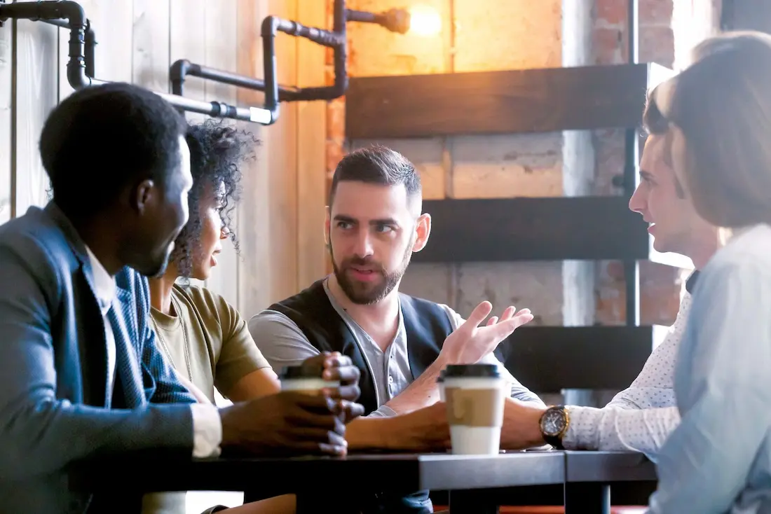 People talking in the office