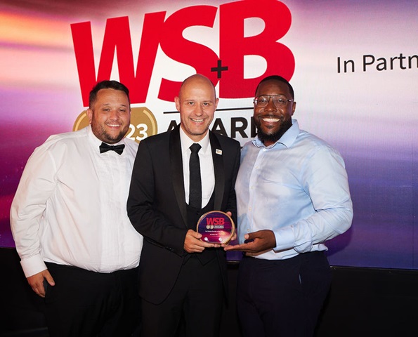 SG-Fleet-Winners-of-the-WSB-Award-for-Car-Scheme-provider-of-the-Year Picture of SG Fleet staff members being presented with the WSB Award for Car Scheme provider of the Year